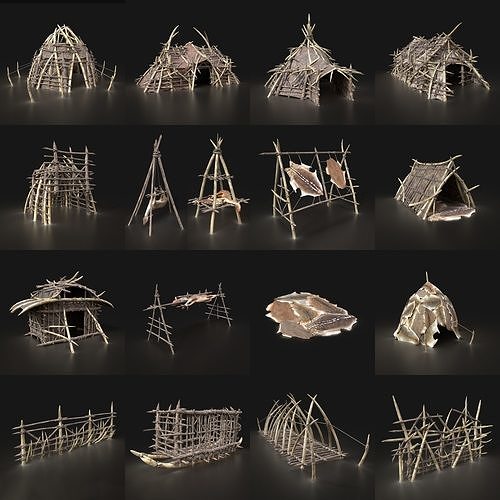 BIGGEST BUILDER AAA HOUSE PACK WITH INTERIOR VIKING ORC GENERIC Low-poly 3D model 4