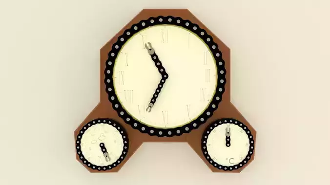 Weather station with clock