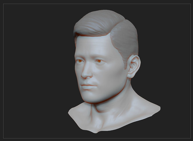 Asian Male Head Production Ready