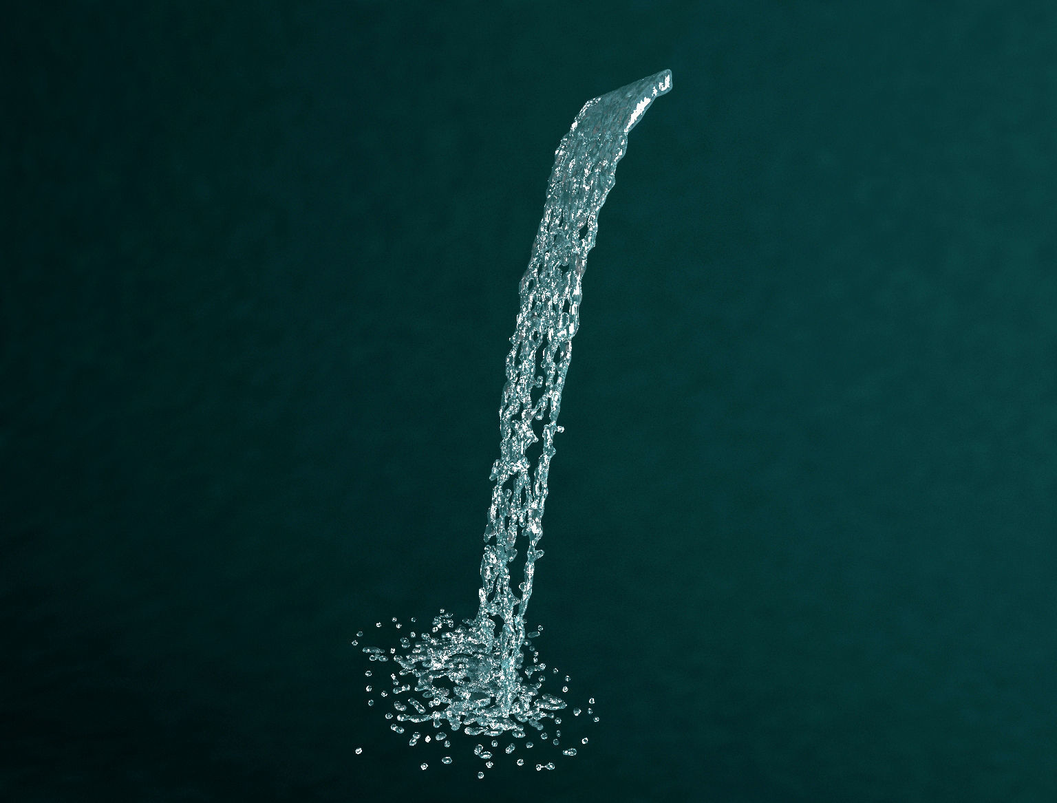 Fountain potok 6 animated 3D model_2