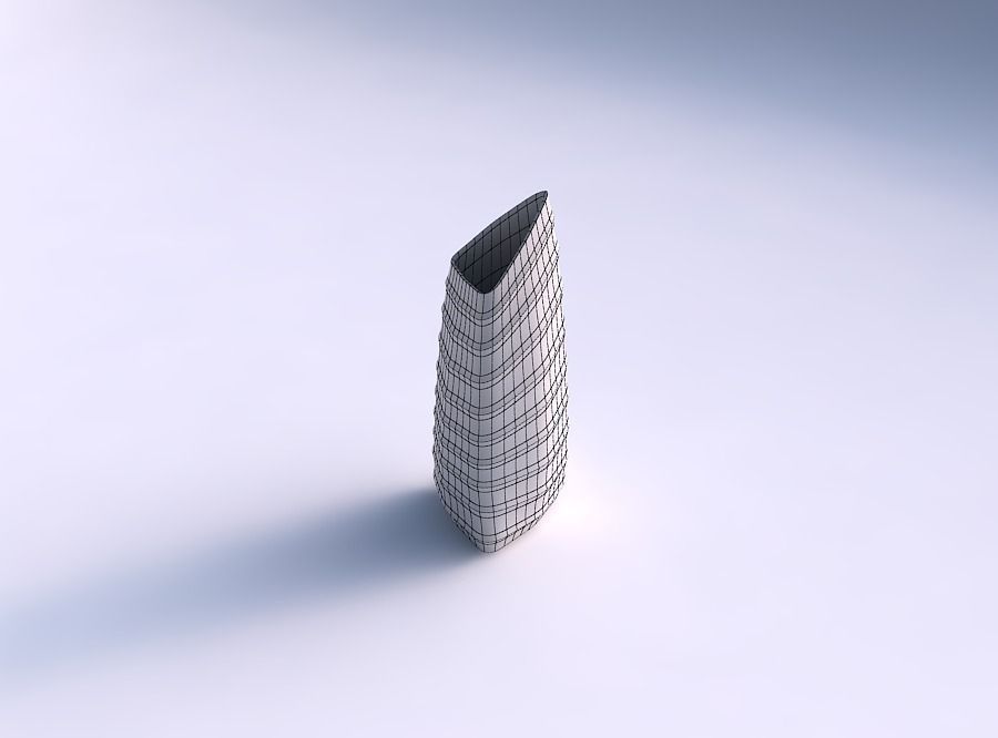 Vase tipped triangle with small horizontal sections 3D print model_5
