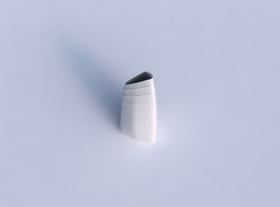 Vase tipped triangle with small horizontal sections 3D print model_1