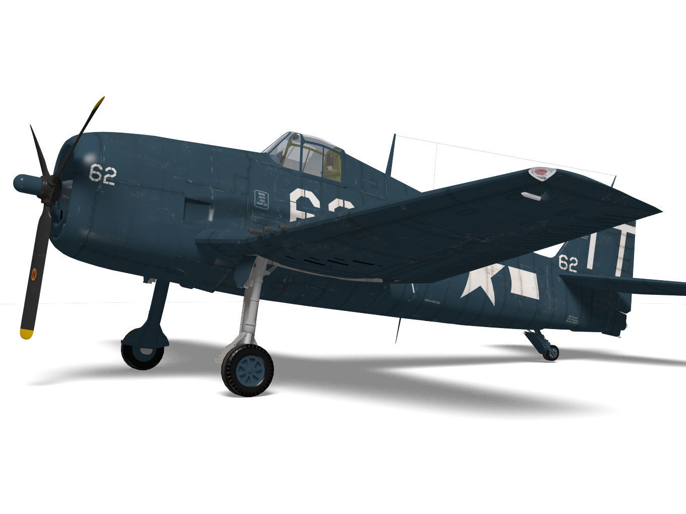 Grumman F6F Hellcat 3D model_5