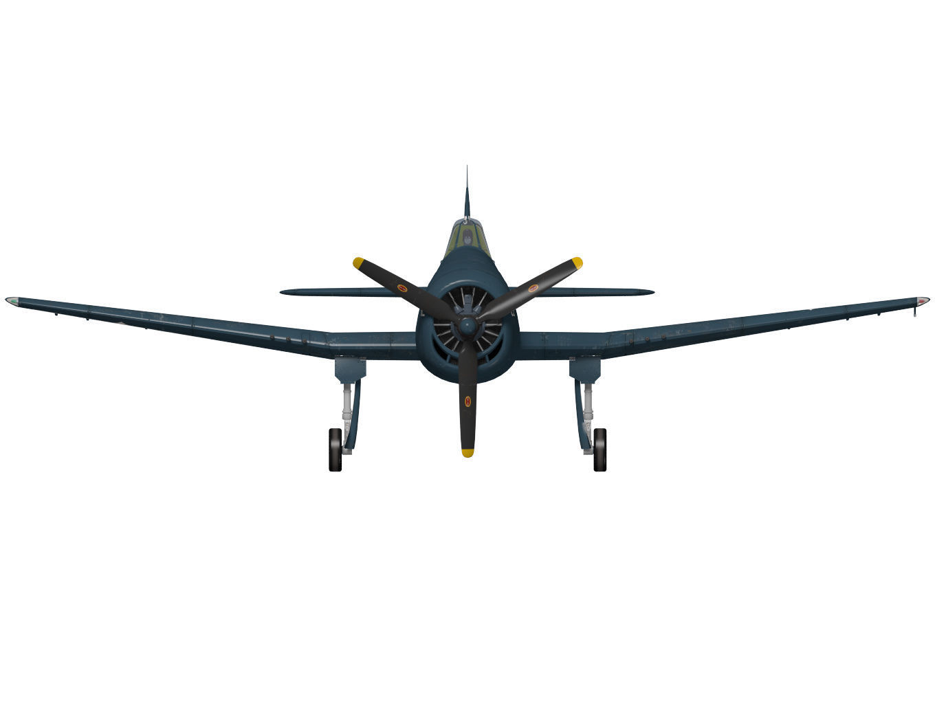 Grumman F6F Hellcat 3D model_11