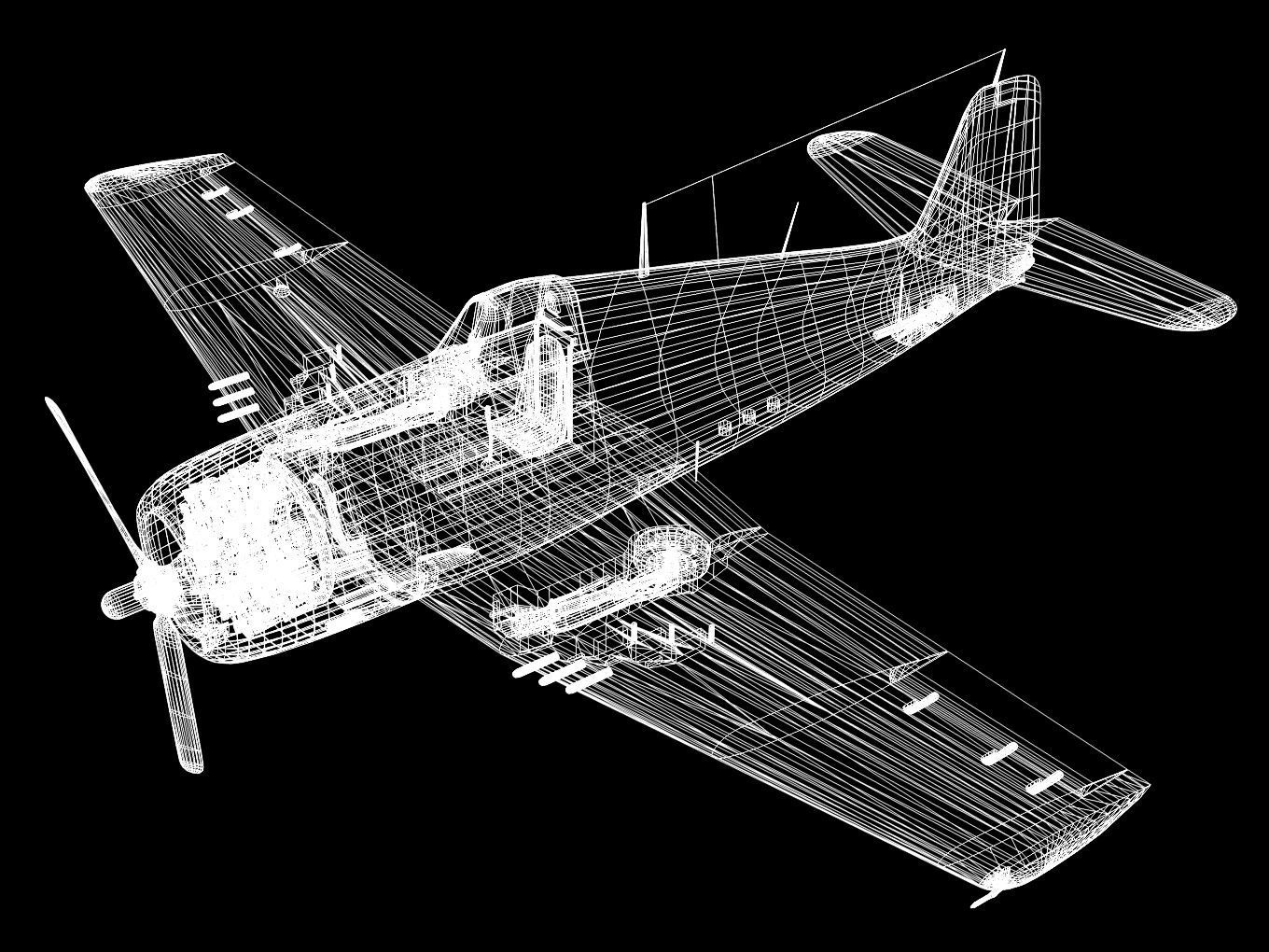 Grumman F6F Hellcat 3D model_15