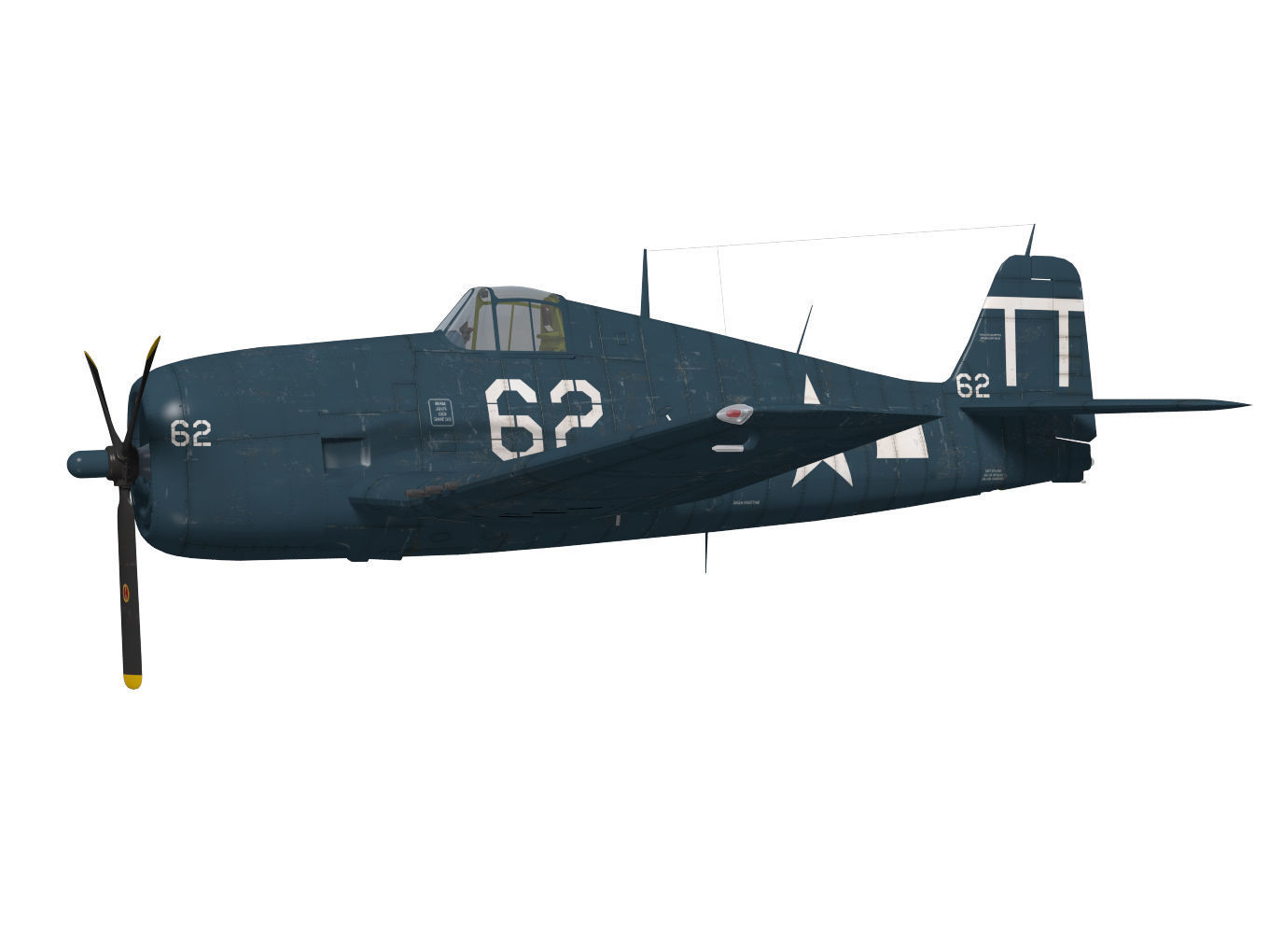 Grumman F6F Hellcat 3D model_2