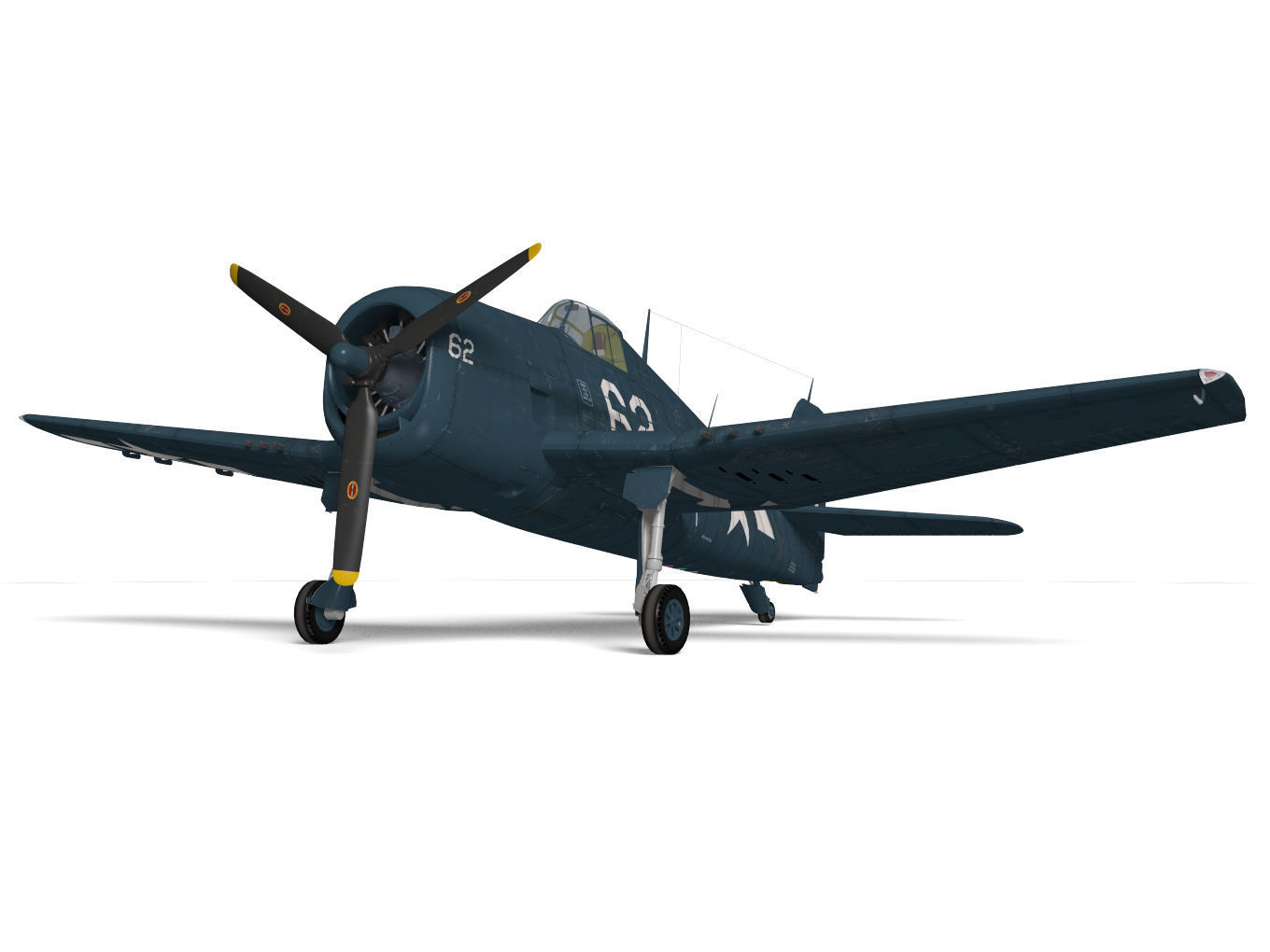 Grumman F6F Hellcat 3D model_7