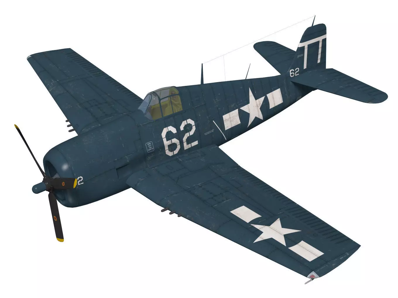 Grumman F6F Hellcat 3D model_0