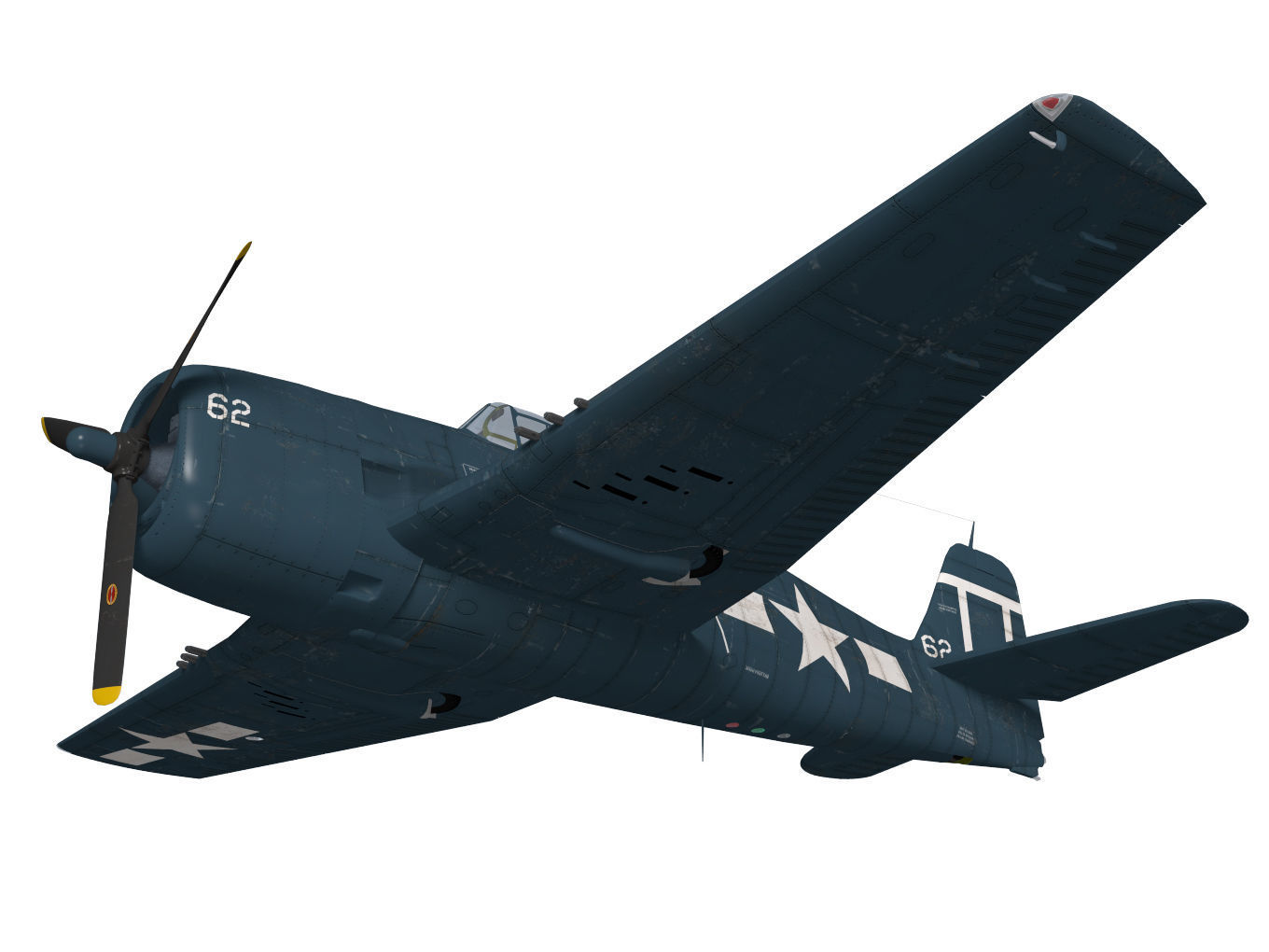 Grumman F6F Hellcat 3D model_3