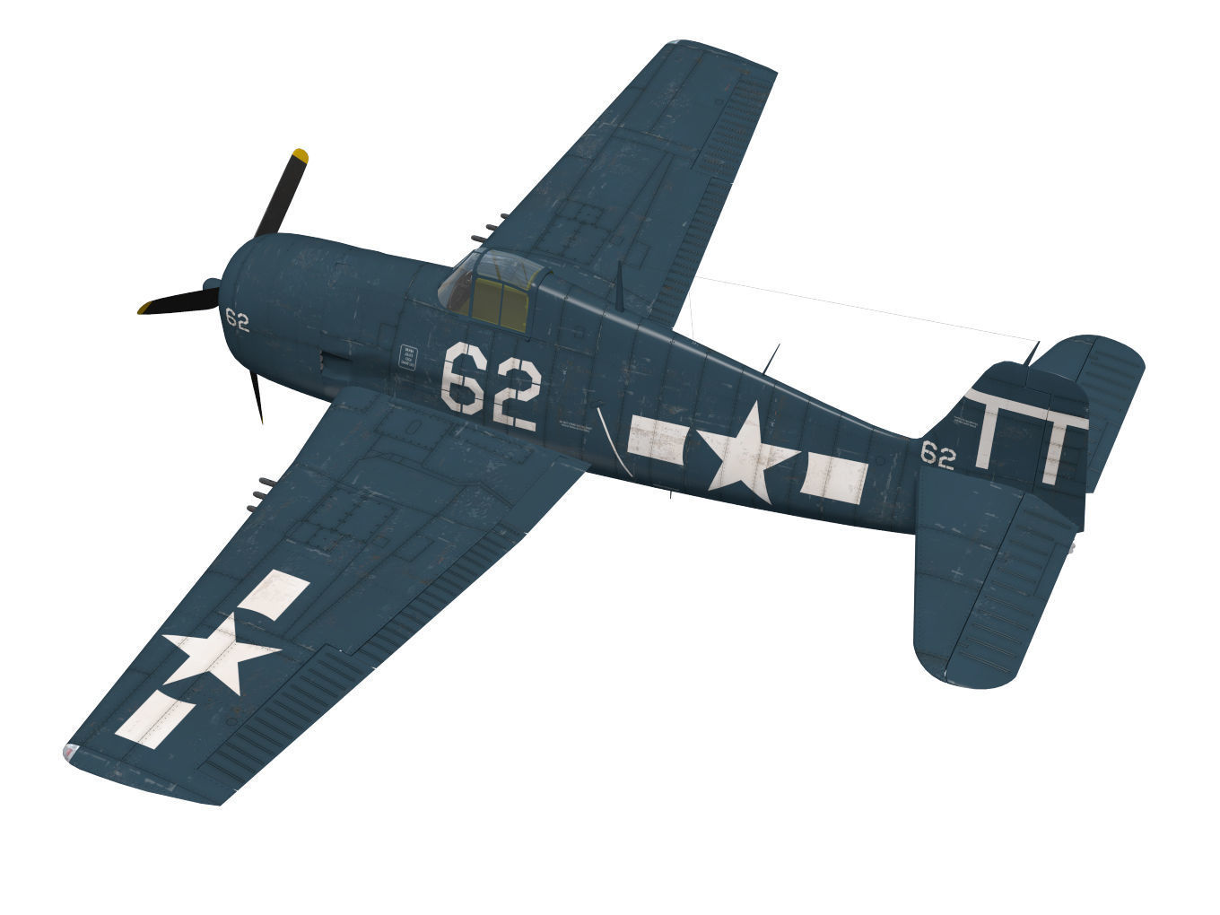 Grumman F6F Hellcat 3D model_1