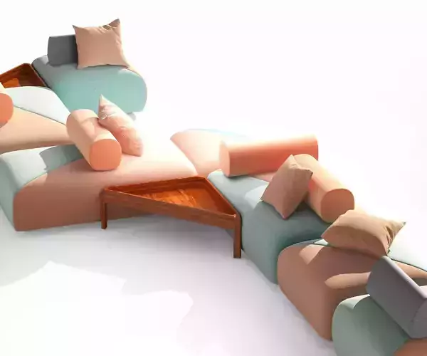 BRIXX  Modular garden sofa by Dedon 3D model
