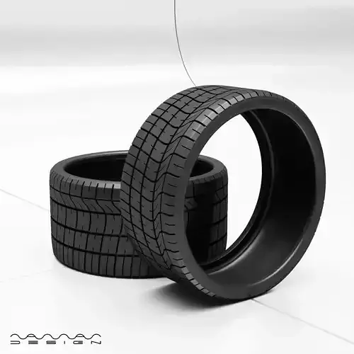 No Logo Tyres 3D model
