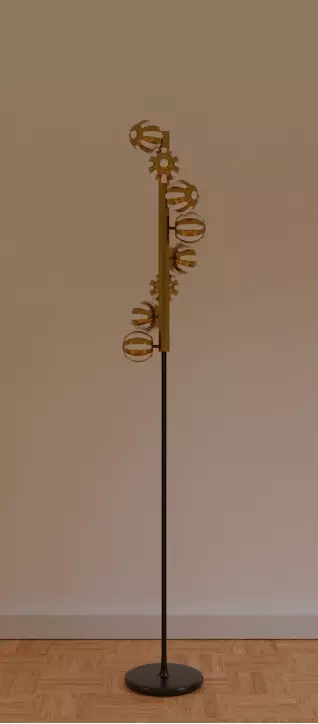 Unique flow lamp 3D model_0