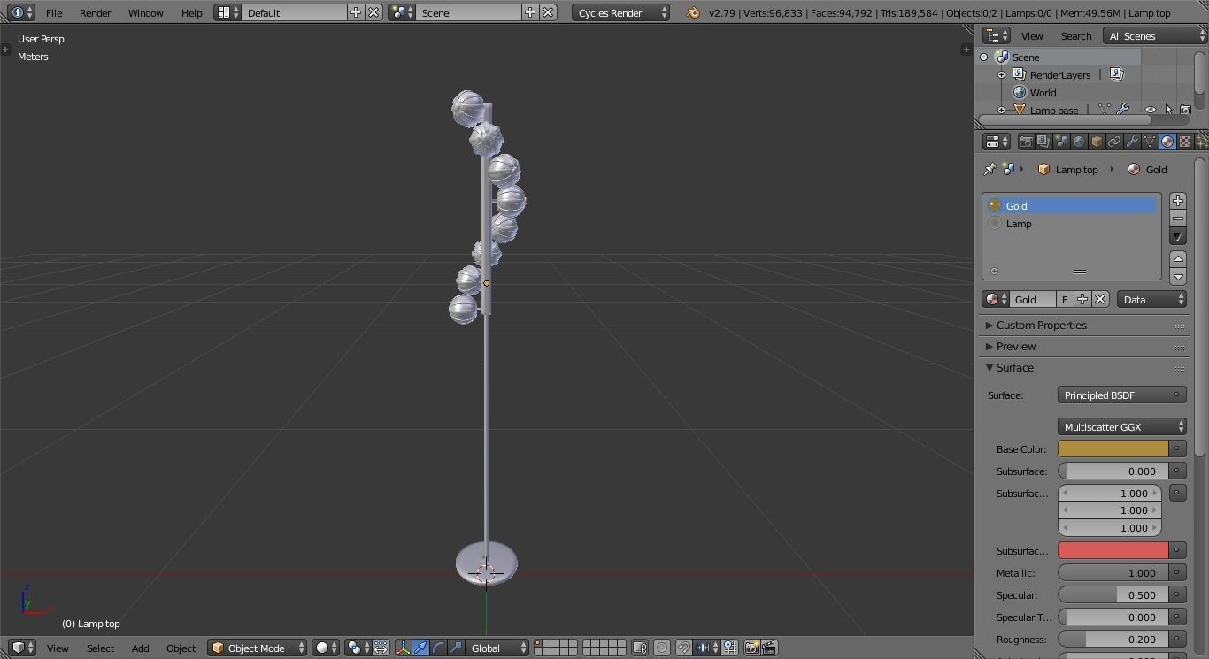 Unique flow lamp 3D model_4