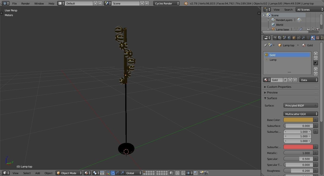 Unique flow lamp 3D model_2