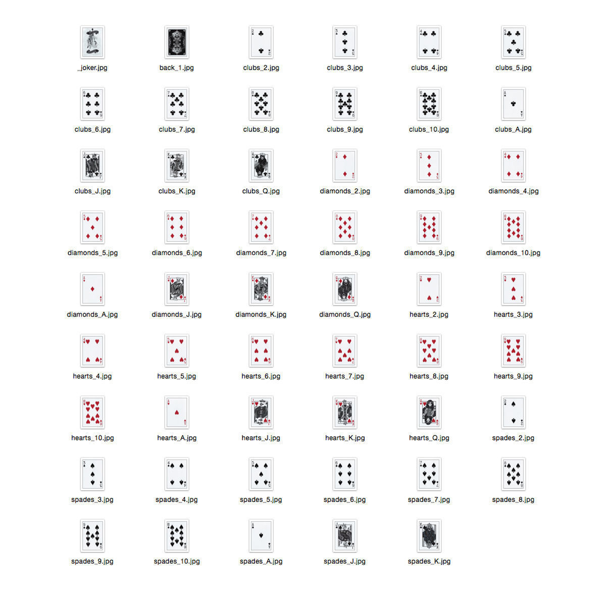 Playing Cards GRIMOIRE - Poker Card Set 5 - single textures Low-poly 3D model_10