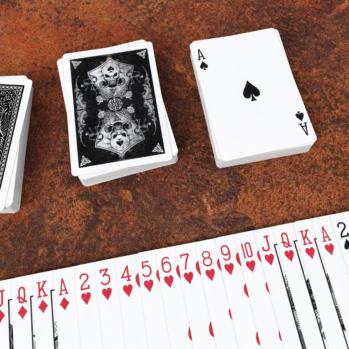 Playing Cards GRIMOIRE - Poker Card Set 5 - single textures Low-poly 3D model_2