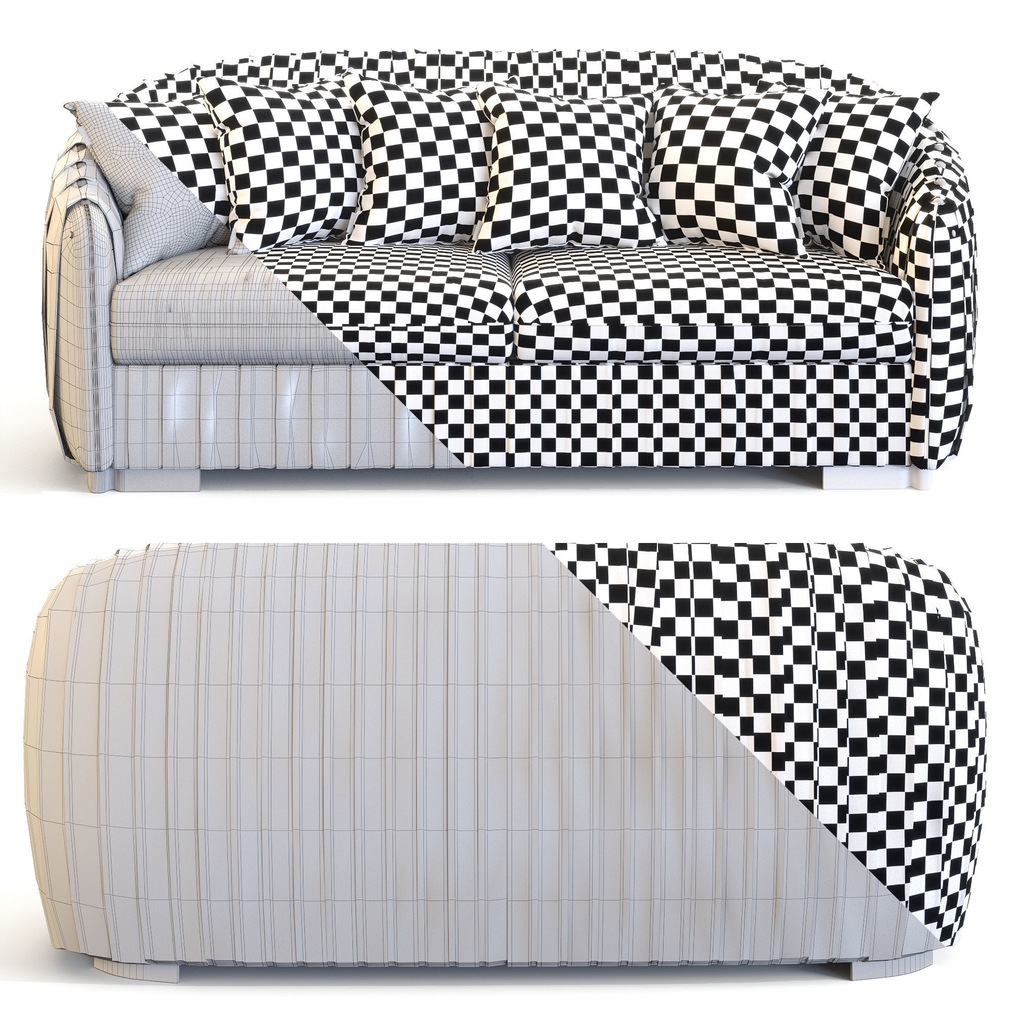 Sofa Bedding Atelier Via Spiga 3D model_3