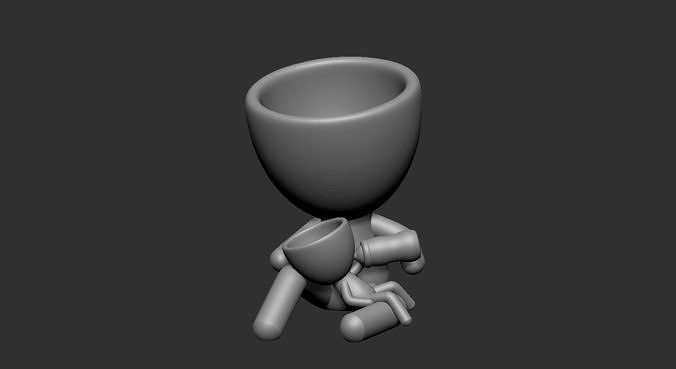 Robert Plant pots with Mother s life theme Free 3D print model