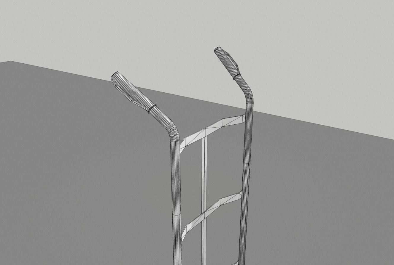 Industrial Hand Trolley 2 Low-poly 3D model_8