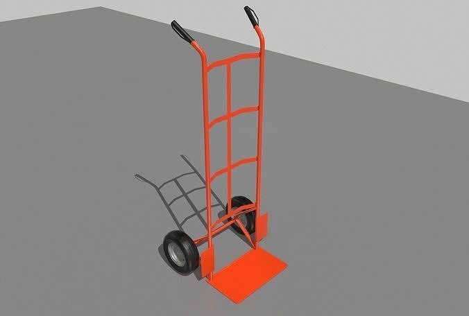 Industrial Hand Trolley 2 Low-poly 3D model