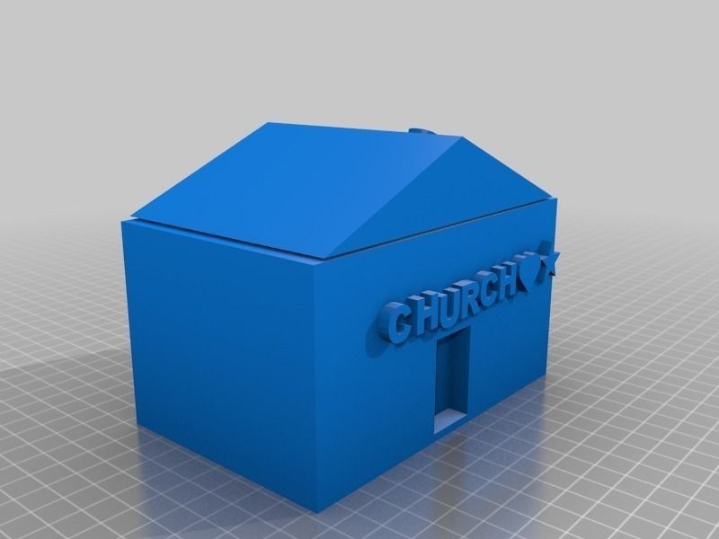 Model River Buildings Free 3D print model_1