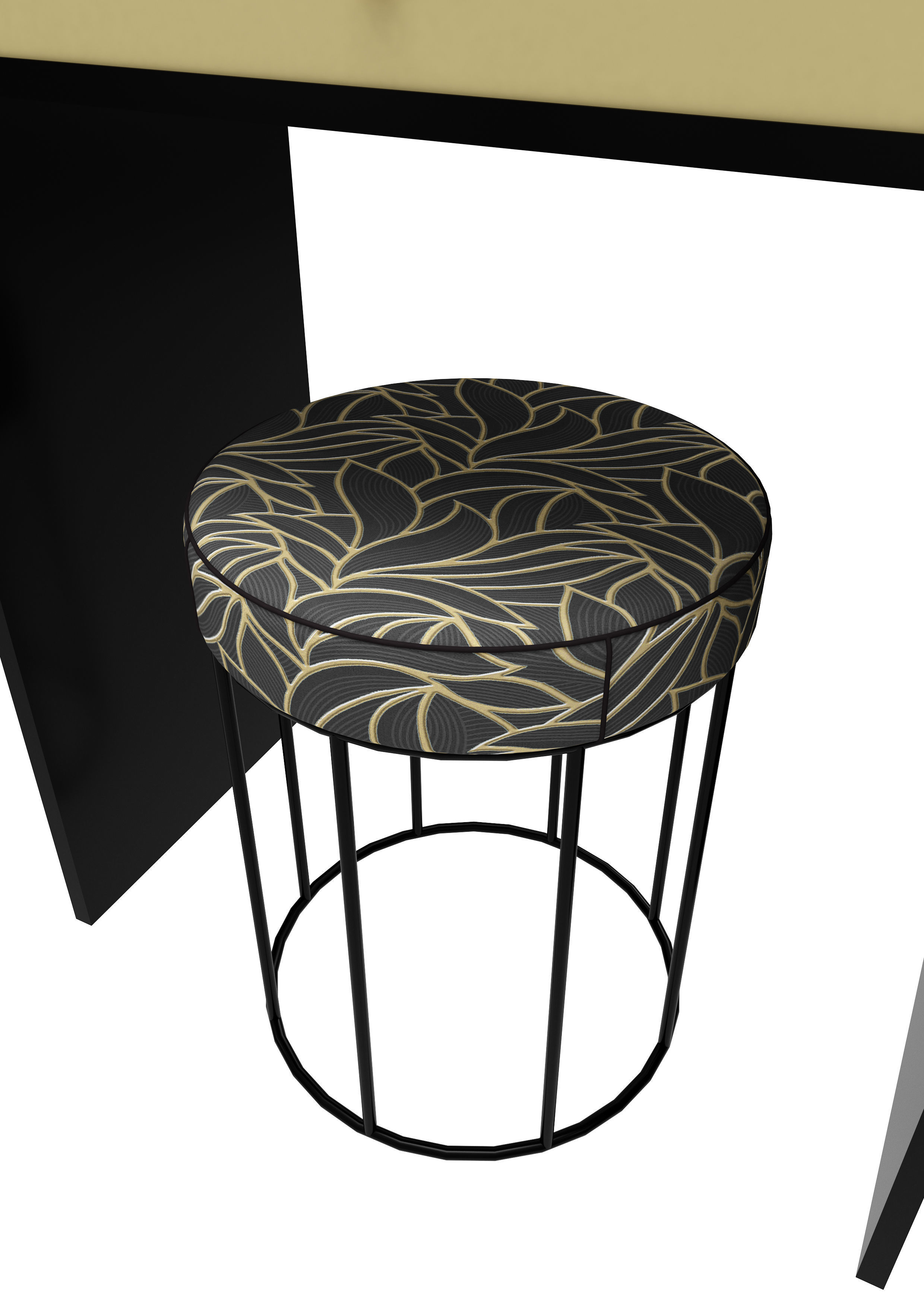 Make up mirror and set  Low-poly 3D model_7