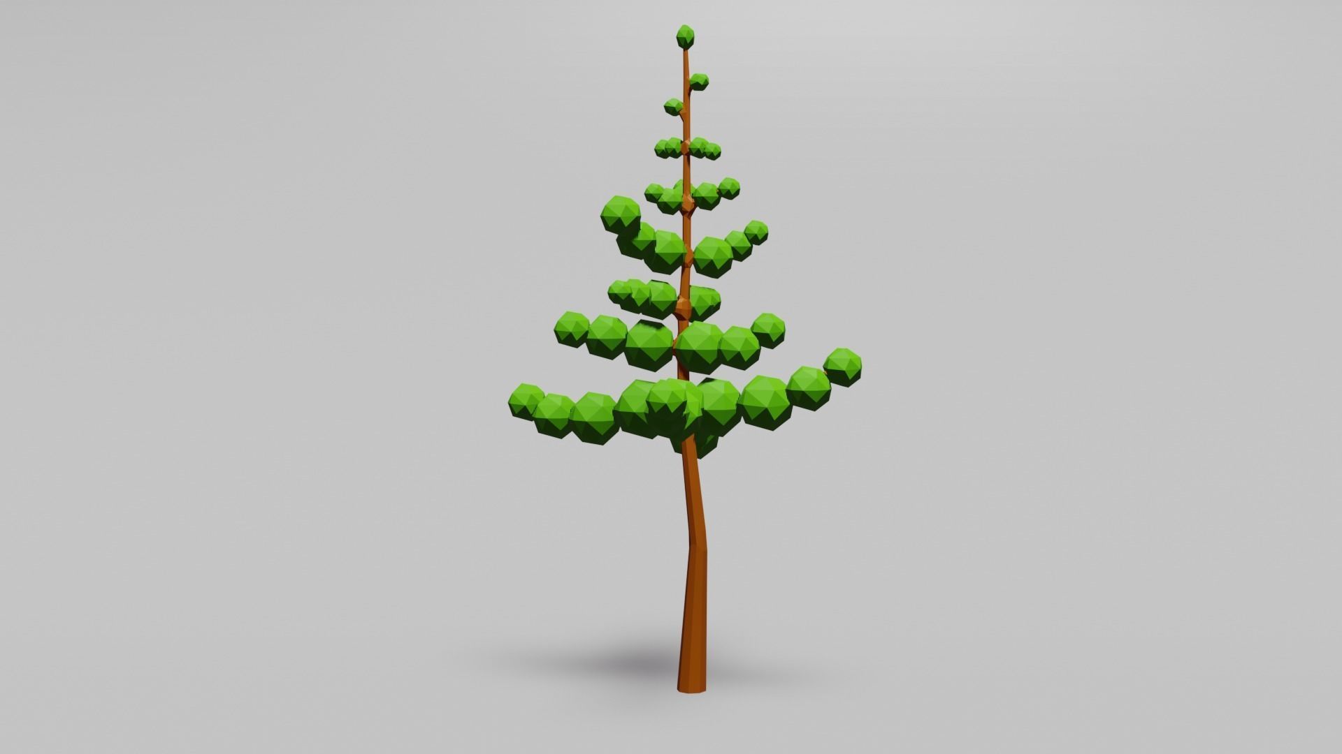 Low poly collection tree Low-poly 3D model_10