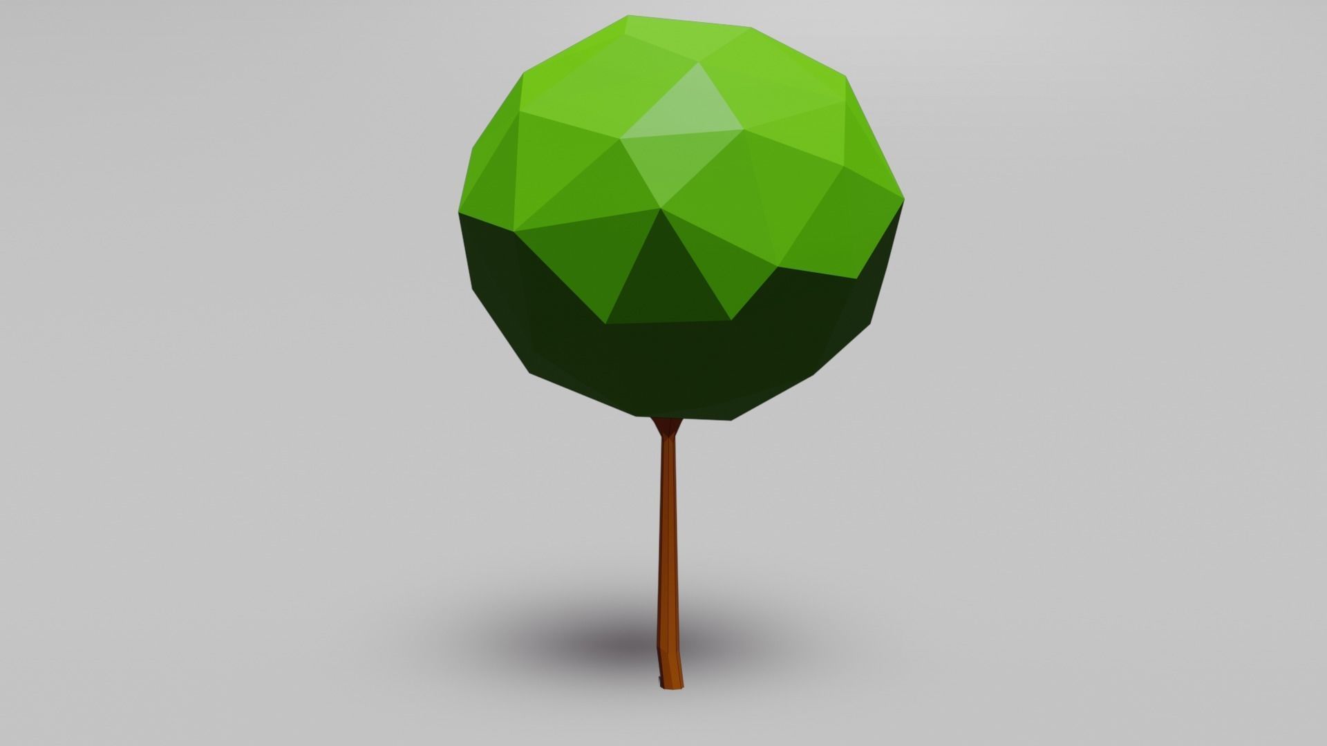Low poly collection tree Low-poly 3D model_5