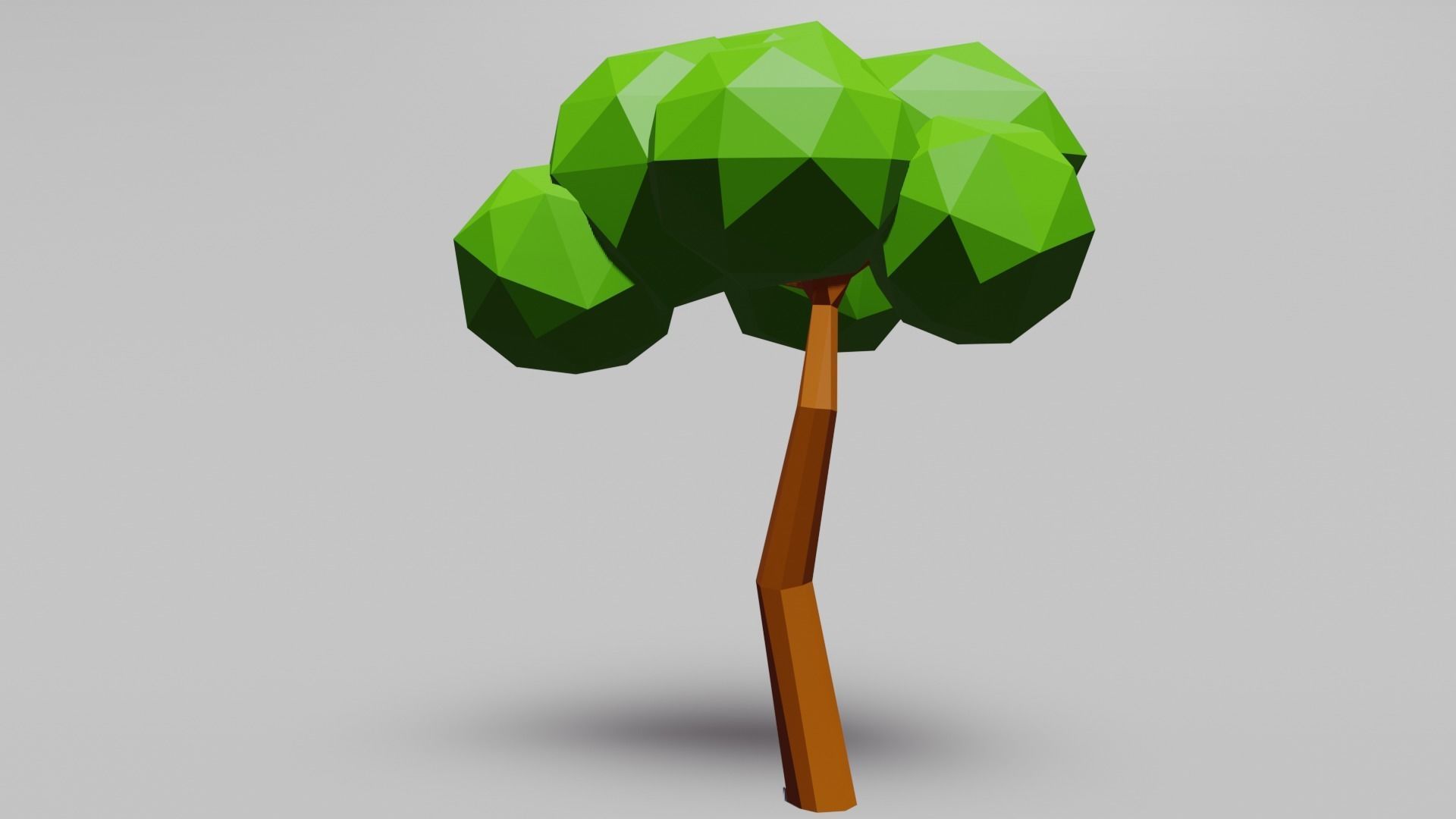 Low poly collection tree Low-poly 3D model_3