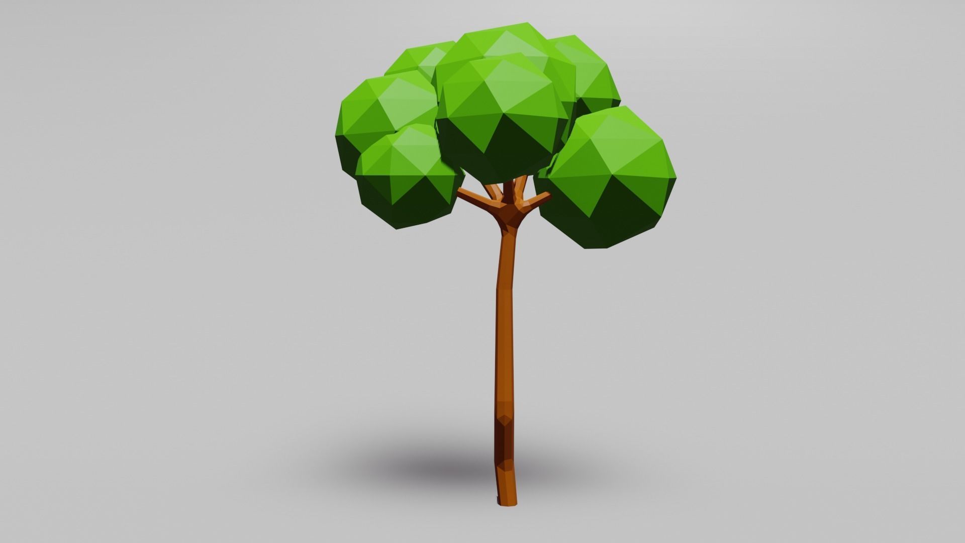 Low poly collection tree Low-poly 3D model_14