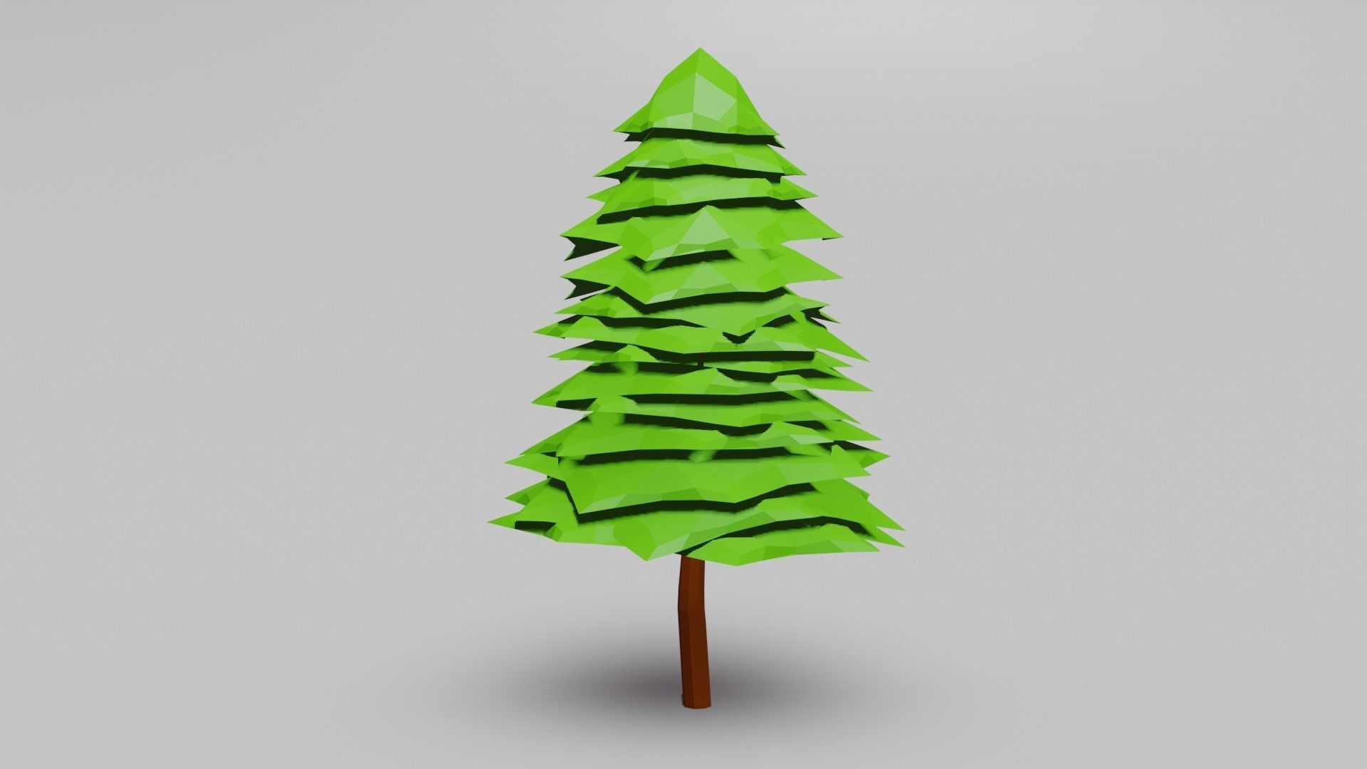 Low poly collection tree Low-poly 3D model_11