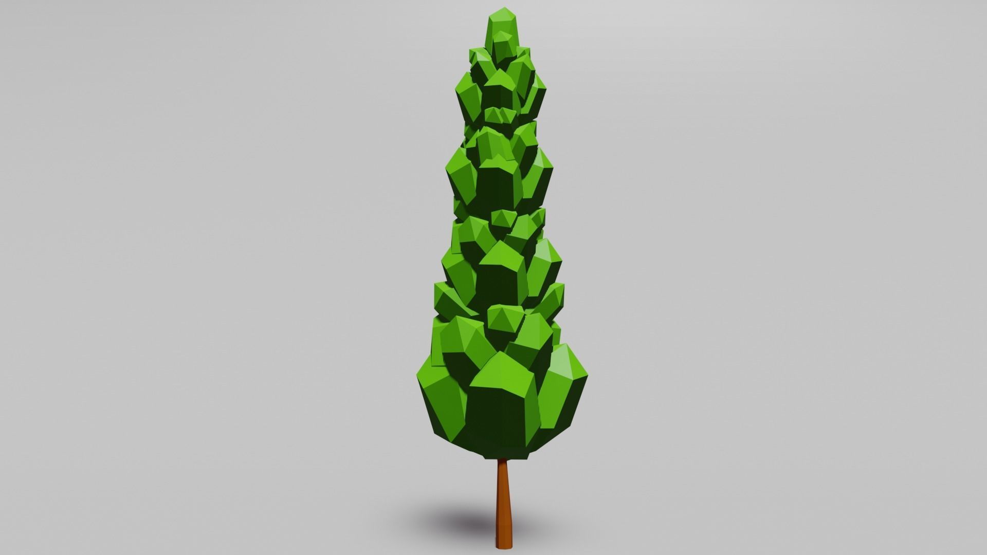 Low poly collection tree Low-poly 3D model_4