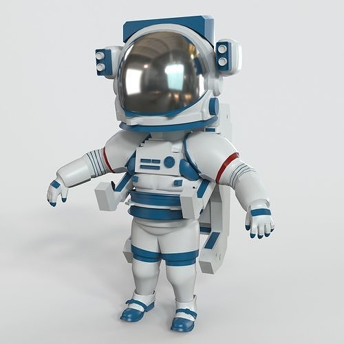Cosmonaut astronaut in space suit 3D model