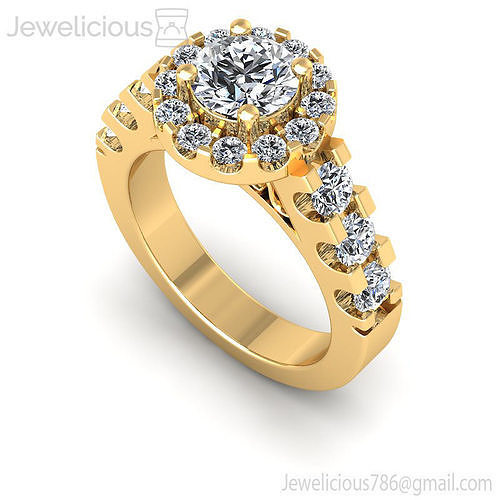 Jewelicious-780-Ring halo diamond engagement ring