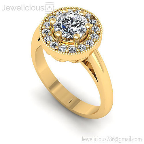 Jewelicious-775-Ring rose gold diamond halo engagement ring