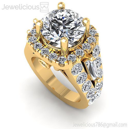 Jewelicious-773-Ring halo engagement ring gold