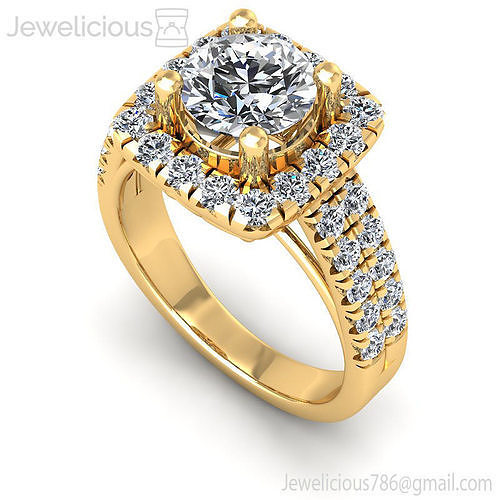 Jewelicious-749-Ring diamond halo engagement ring in rose gold