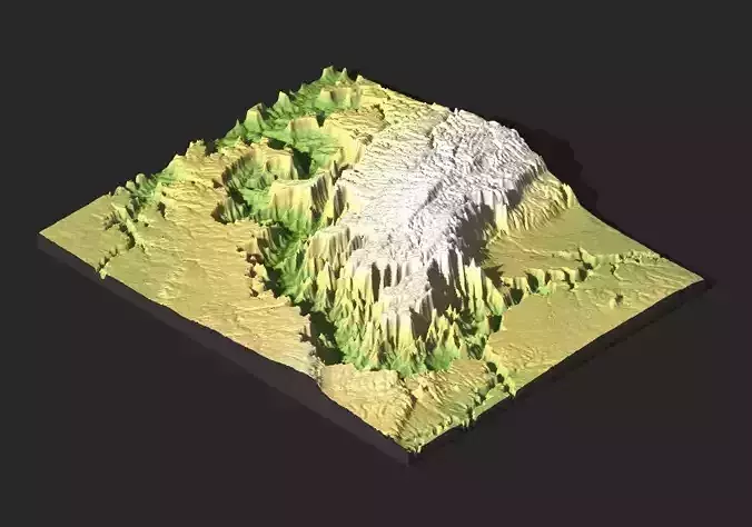 3D MODEL OF GRAND CANYON FOR CNC AND 3D PRINTING