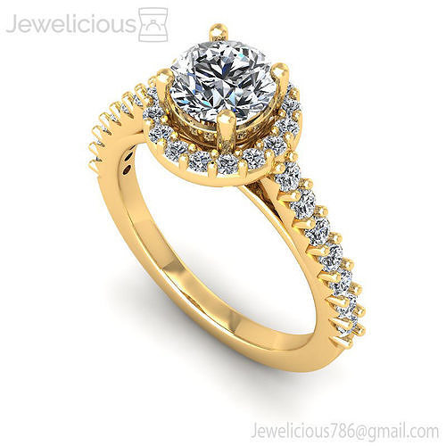 Jewelicious-698-Ring rose gold diamond halo engagement ring