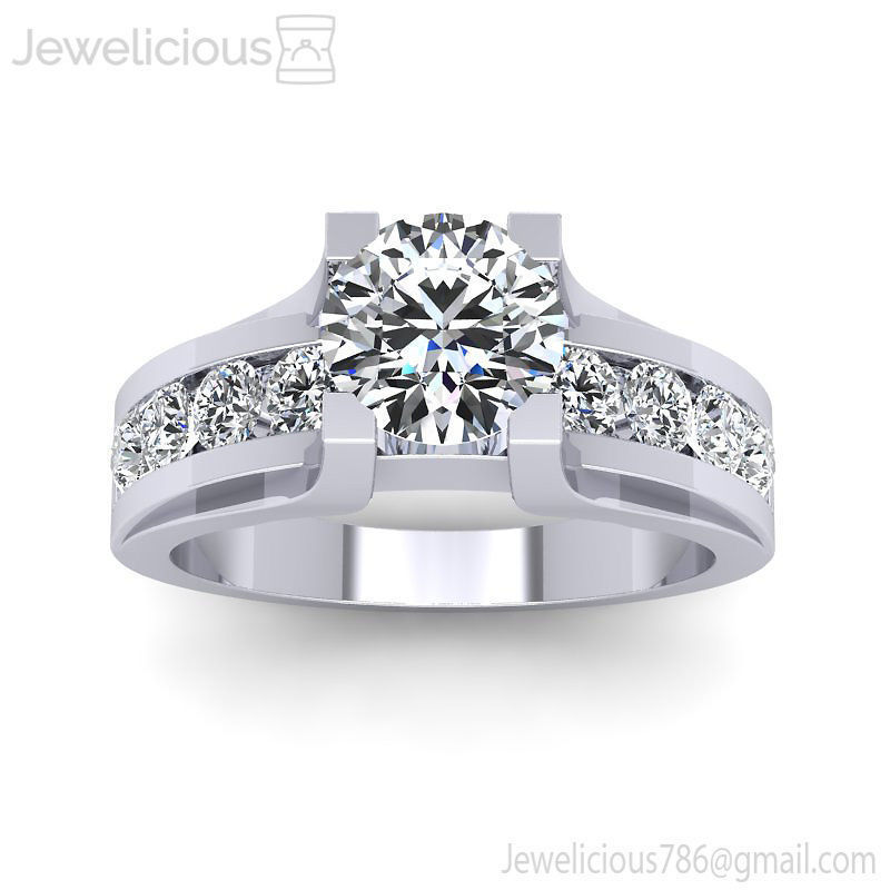 Jewelicious-680-Ring round diamond engagement ring gold 3D print model_4