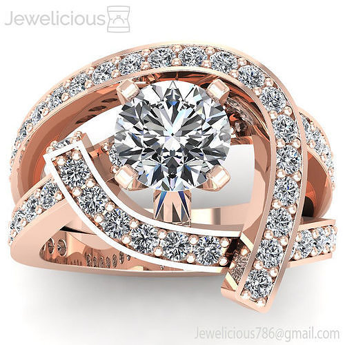 Jewelicious-192-Ring gold engagement ring with diamonds