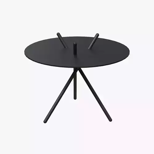 Micado Table-Black lacquered Low-poly 3D model