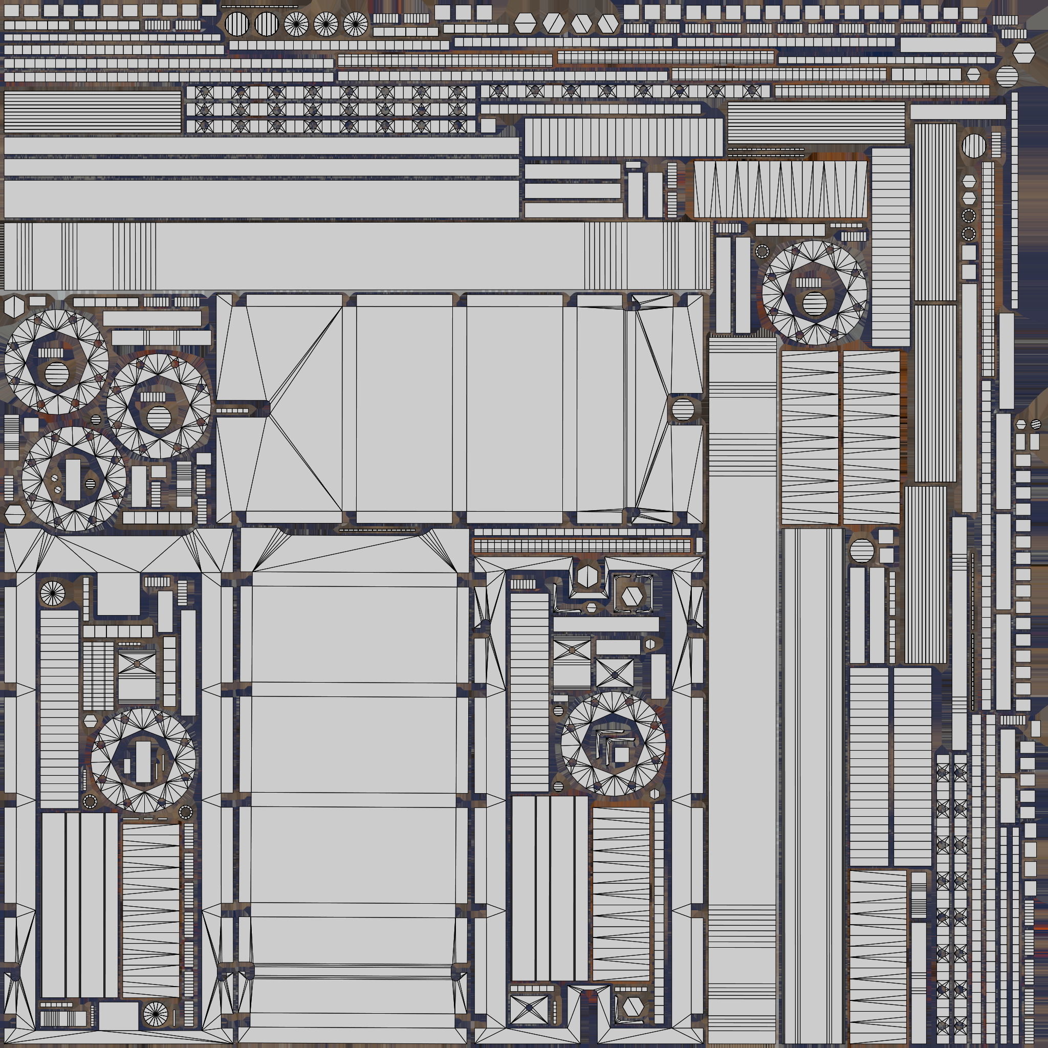 Old russian big Heat Exchanger Low-poly 3D model_7