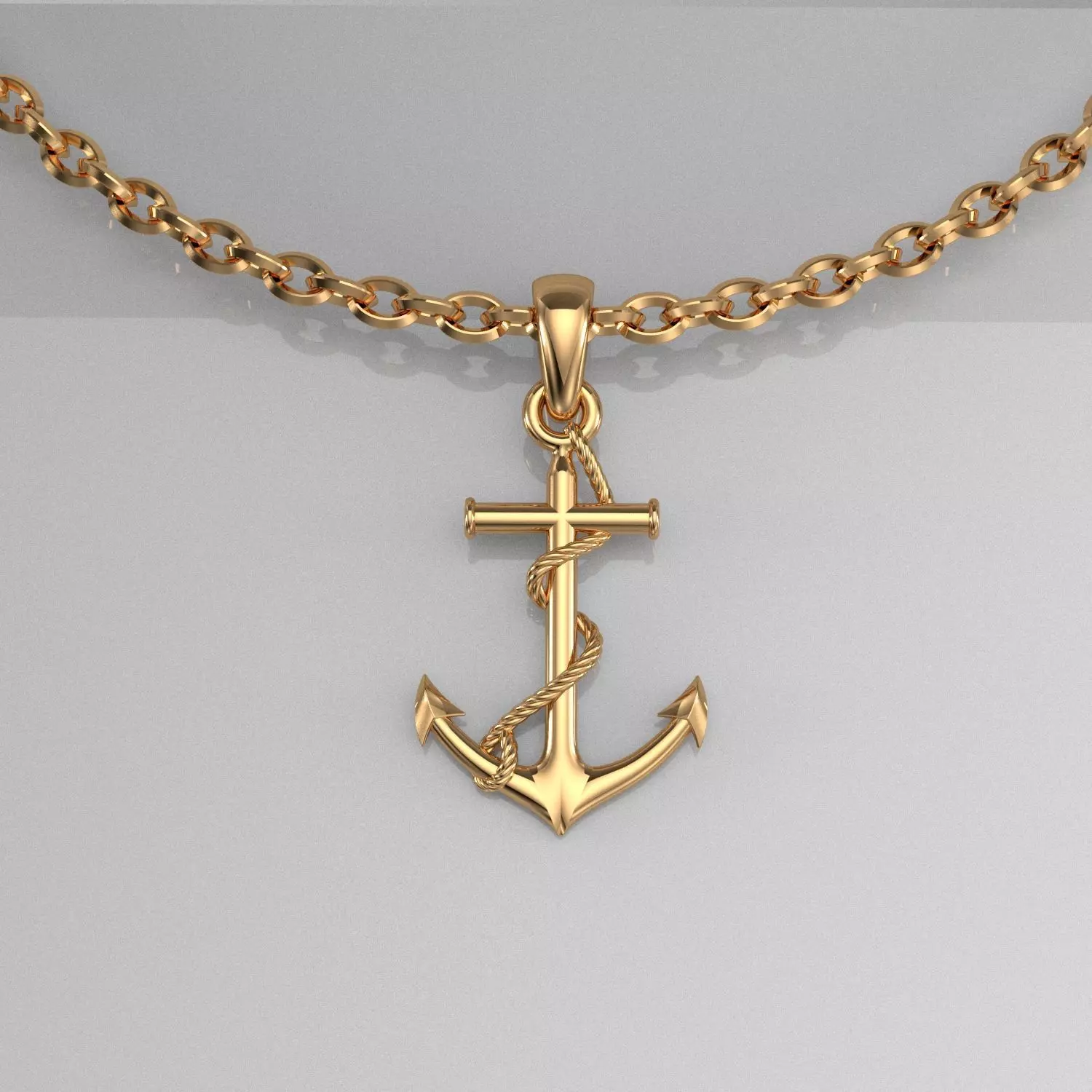 nice anchor pendant jewelry 3d print model 3D print model
