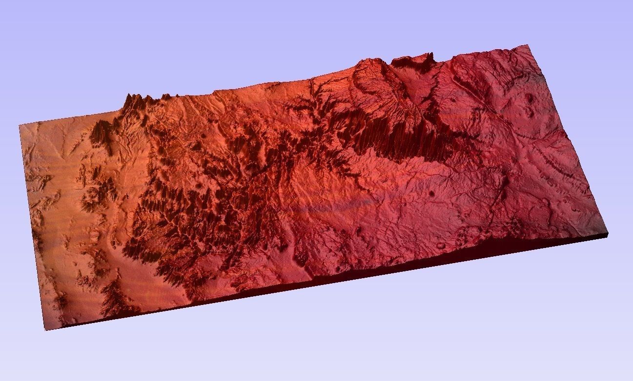 3D MODEL OF GRAND CANYON LONG MAP FOR CNC AND 3D PRINTING 3D model ...