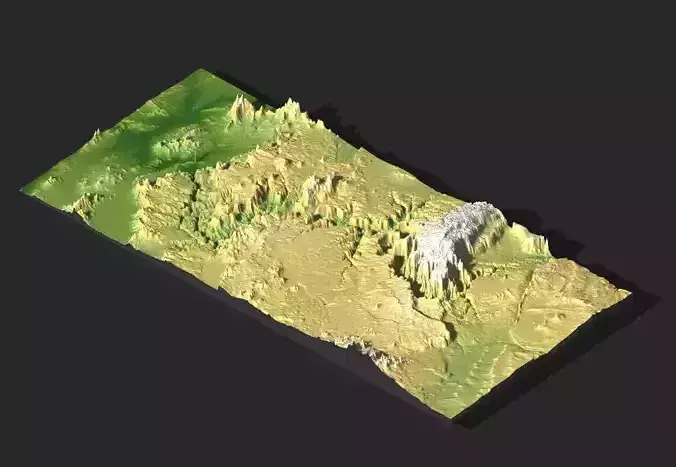 3D MODEL OF GRAND CANYON LONG MAP FOR CNC AND 3D PRINTING