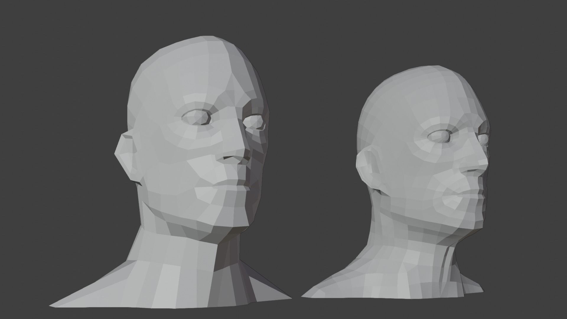 Male Heads Low-poly 3D Model Low-poly 3D model_12