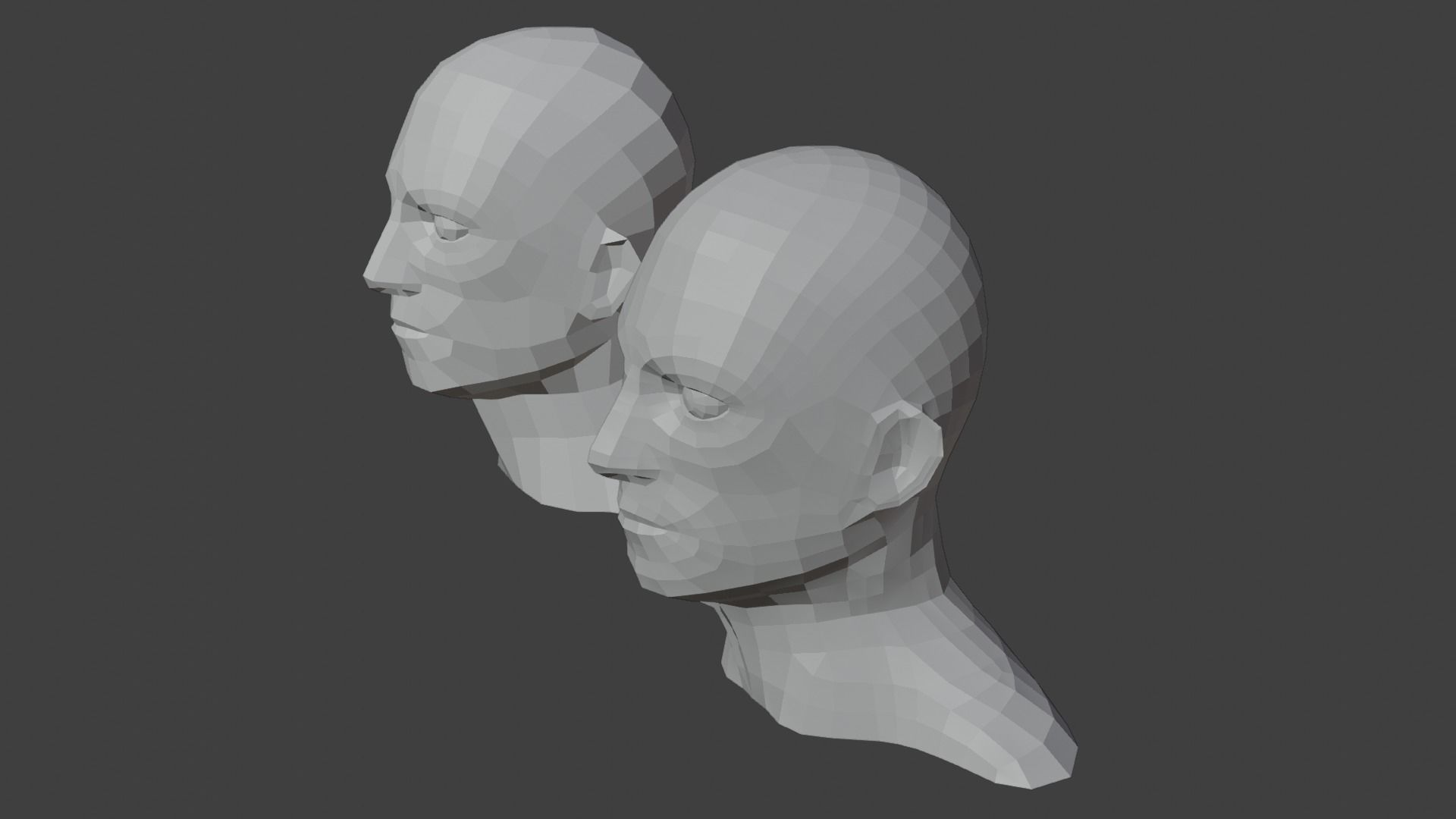 Male Heads Low-poly 3D Model Low-poly 3D model_18