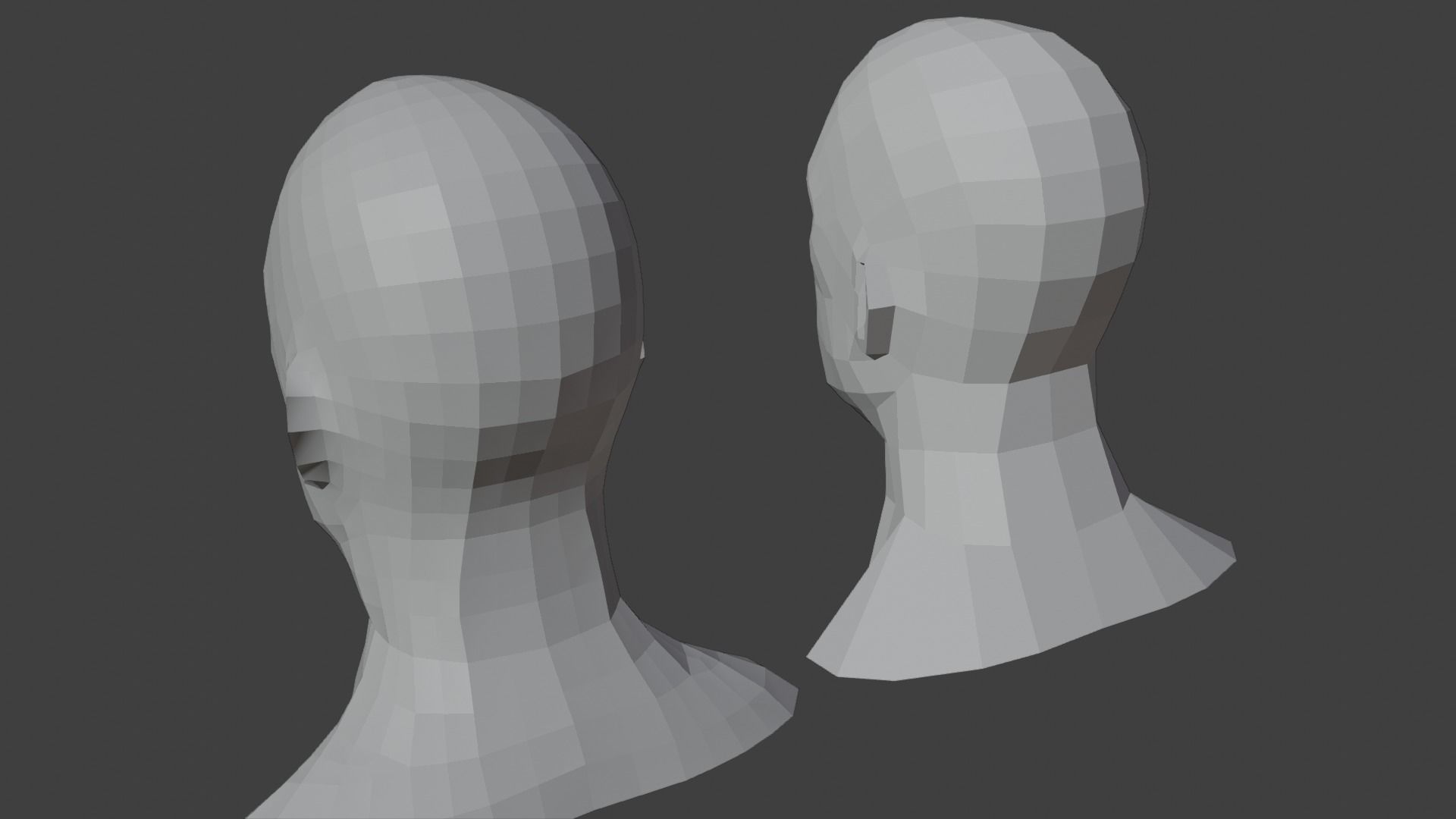 Male Heads Low-poly 3D Model Low-poly 3D model_10